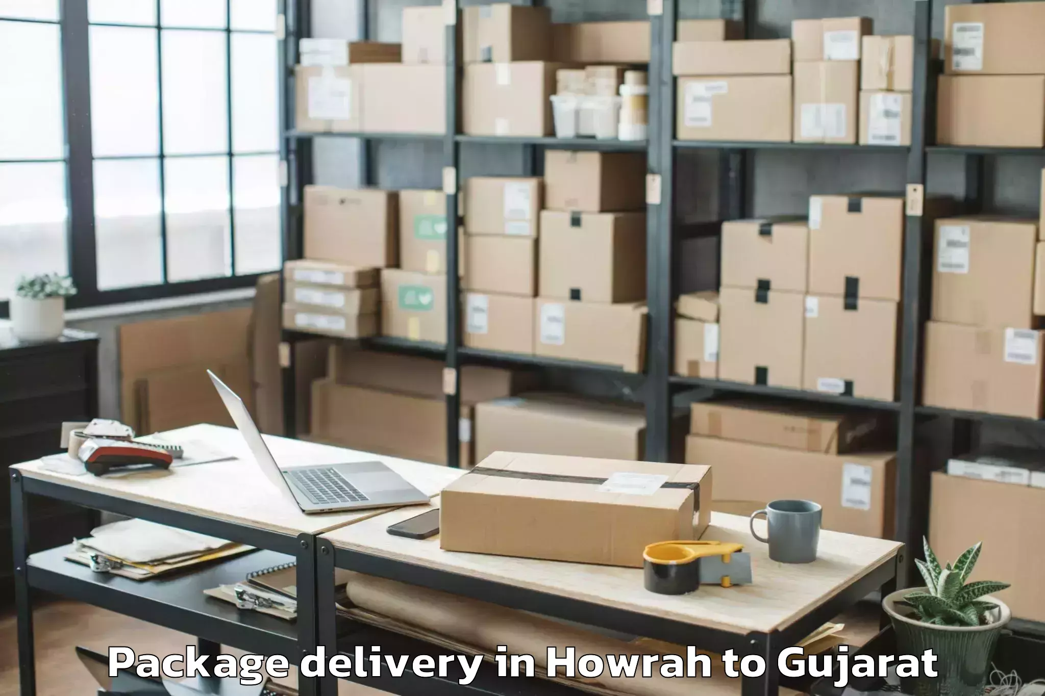 Reliable Howrah to Marwadi University Rajkot Package Delivery